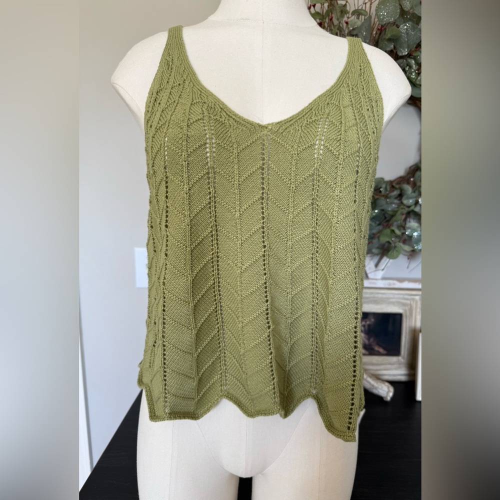 Olive Green Knit Tank Top
